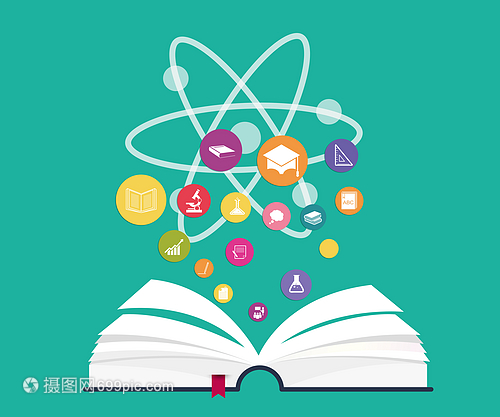 教育信息圖打開書